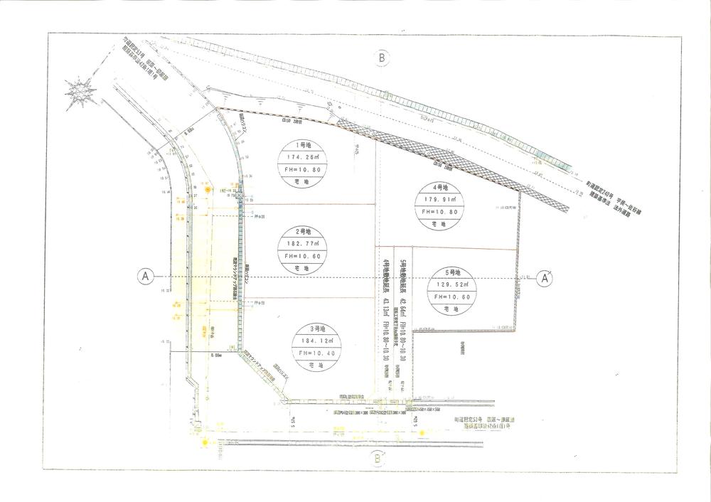 Compartment figure. Land price 6.95 million yen, Land area 177.16 sq m all 5 compartment