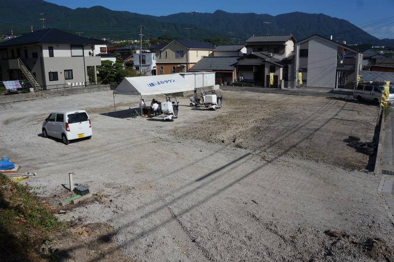 Local land photo. Local (September 2013) Shooting Shooting from the northwest from the hill towards the southeast ※ Construction work in
