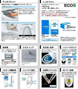 Other Equipment. Cleaning Rakuchin integrated shower toilet! Washing ・ Deodorizing and equipment enhancement! Water-saving ・ Friendly toilet in your wallet savings