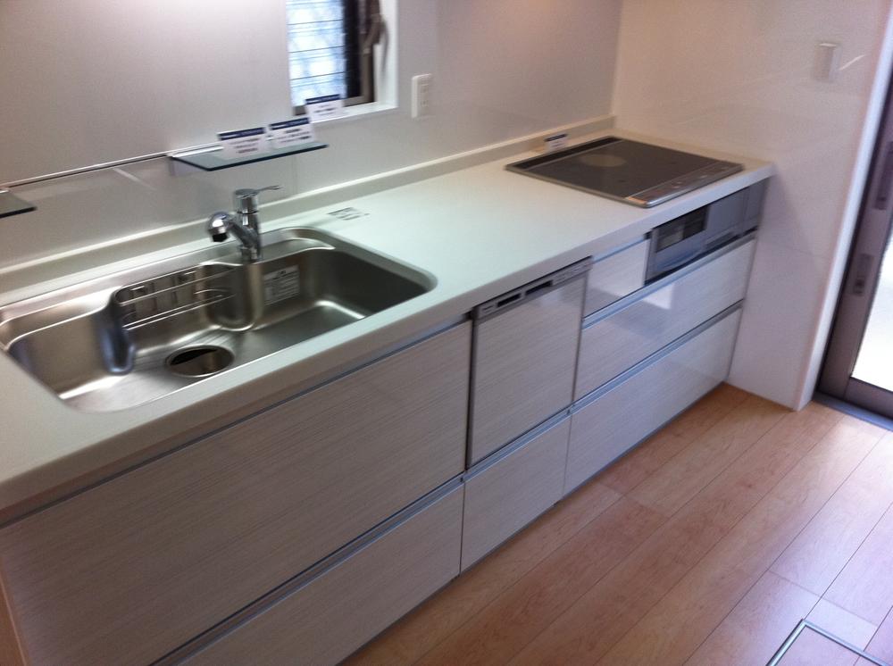 Kitchen. No. 2 place kitchen. Dish washing dryer. IH cooking heater. Spacious sink, With back door