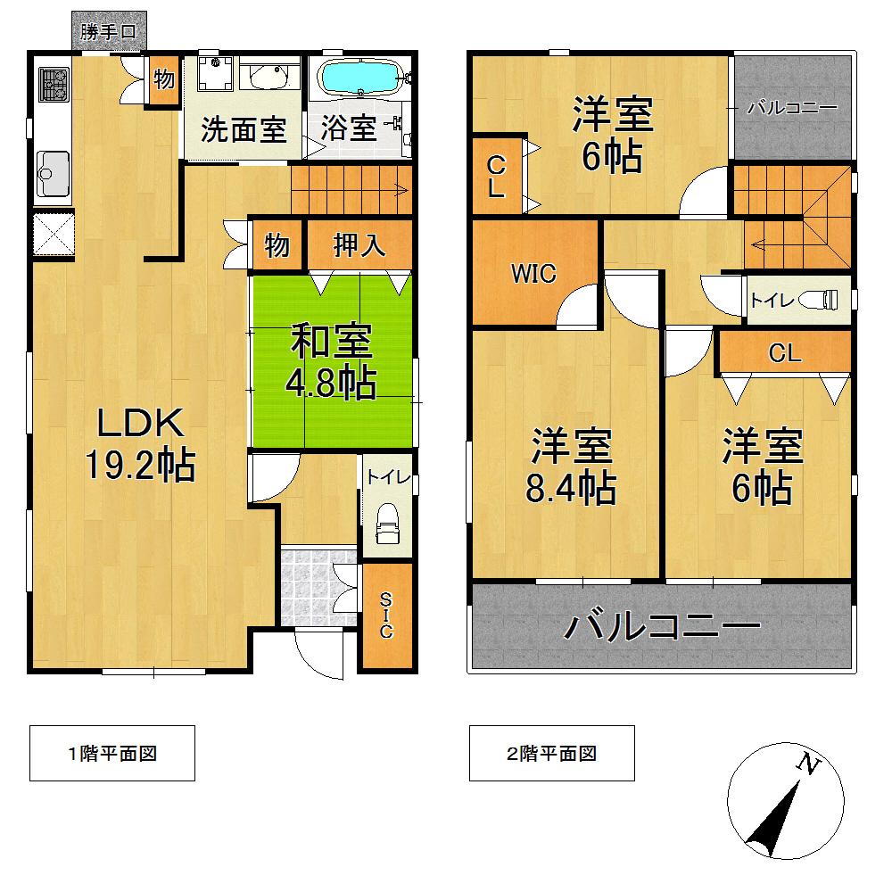 Floor plan. (No. 2 locations), Price 29,900,000 yen, 4LDK, Land area 116.45 sq m , Building area 105.93 sq m