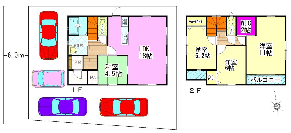 Floor plan. 31,980,000 yen, 4LDK + S (storeroom), Land area 157.38 sq m , Building area 107.65 sq m