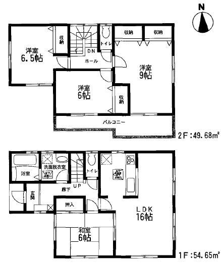 Floor plan. 23,980,000 yen, 4LDK, Land area 162.88 sq m , Building area 104.33 sq m