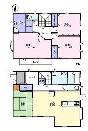 Floor plan. 25,300,000 yen, 4LDK, Land area 148.84 sq m , Building area 125.86 sq m