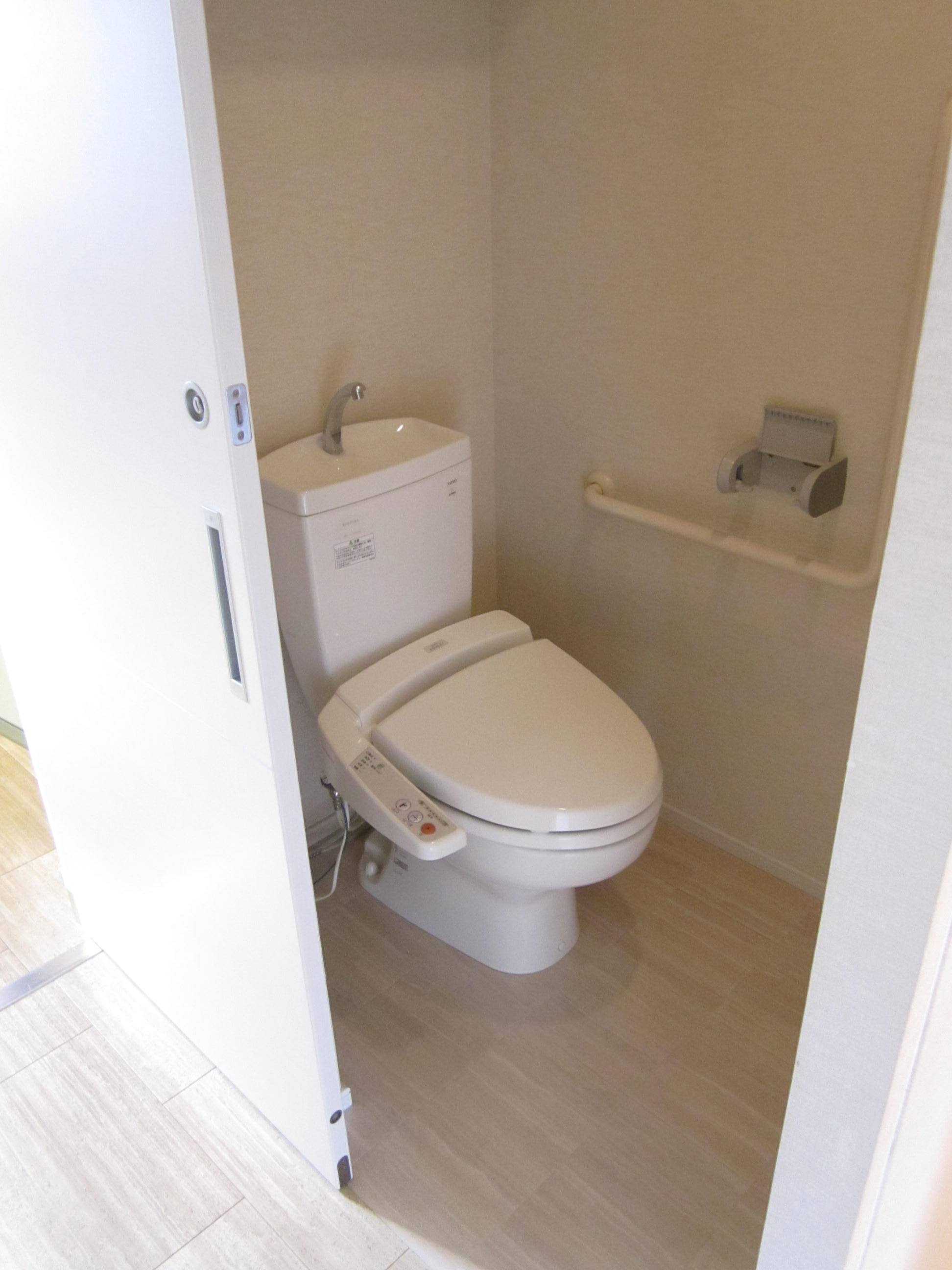 Toilet. There are emergency call button also in the toilet