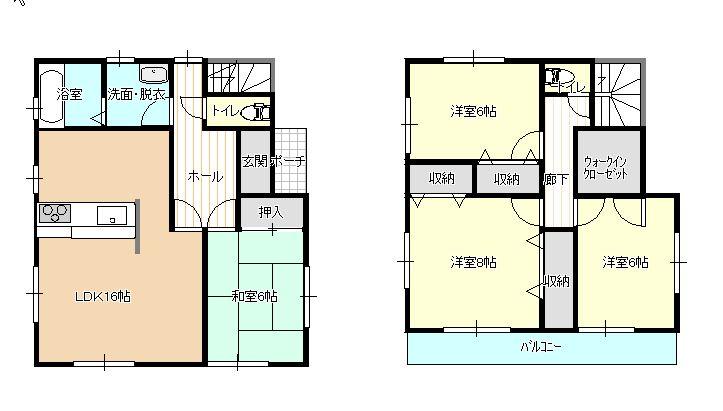 Floor plan. 19,980,000 yen, 4LDK, Land area 165.35 sq m , Building area 105.99 sq m ■ You can same day guidance
