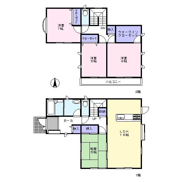 Floor plan. (Building 2), Price 25,800,000 yen, 4LDK, Land area 148.92 sq m , Building area 112.61 sq m