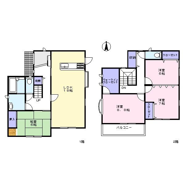 Floor plan. (4 Building), Price 26,300,000 yen, 4LDK, Land area 178.46 sq m , Building area 120.48 sq m
