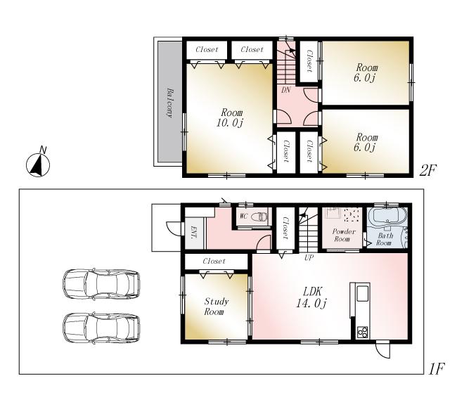 Floor plan. (No. 8 locations), Price 23.8 million yen, 4LDK, Land area 154.62 sq m , Building area 99.36 sq m