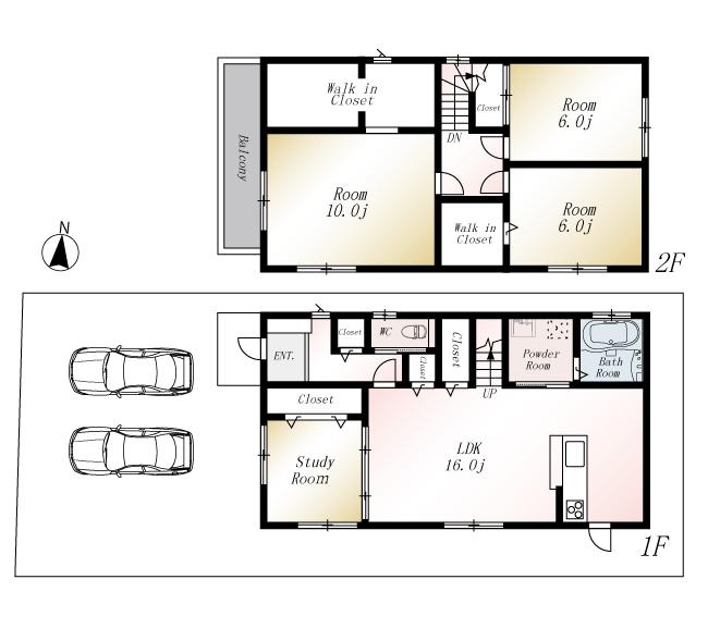 Floor plan. (No. 9 locations), Price 25,800,000 yen, 4LDK, Land area 142.42 sq m , Building area 109.3 sq m