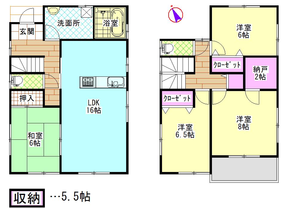 Floor plan. 25,980,000 yen, 4LDK + S (storeroom), Land area 167.57 sq m , Building area 105.99 sq m