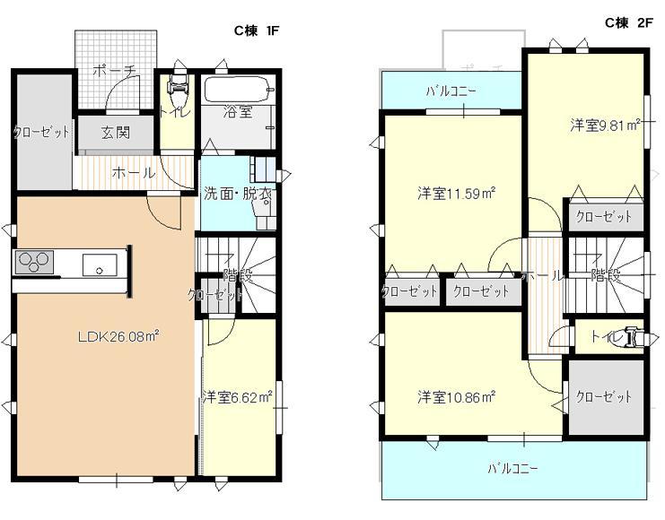 Other.  ■ Entrance right of the closet is convenient.