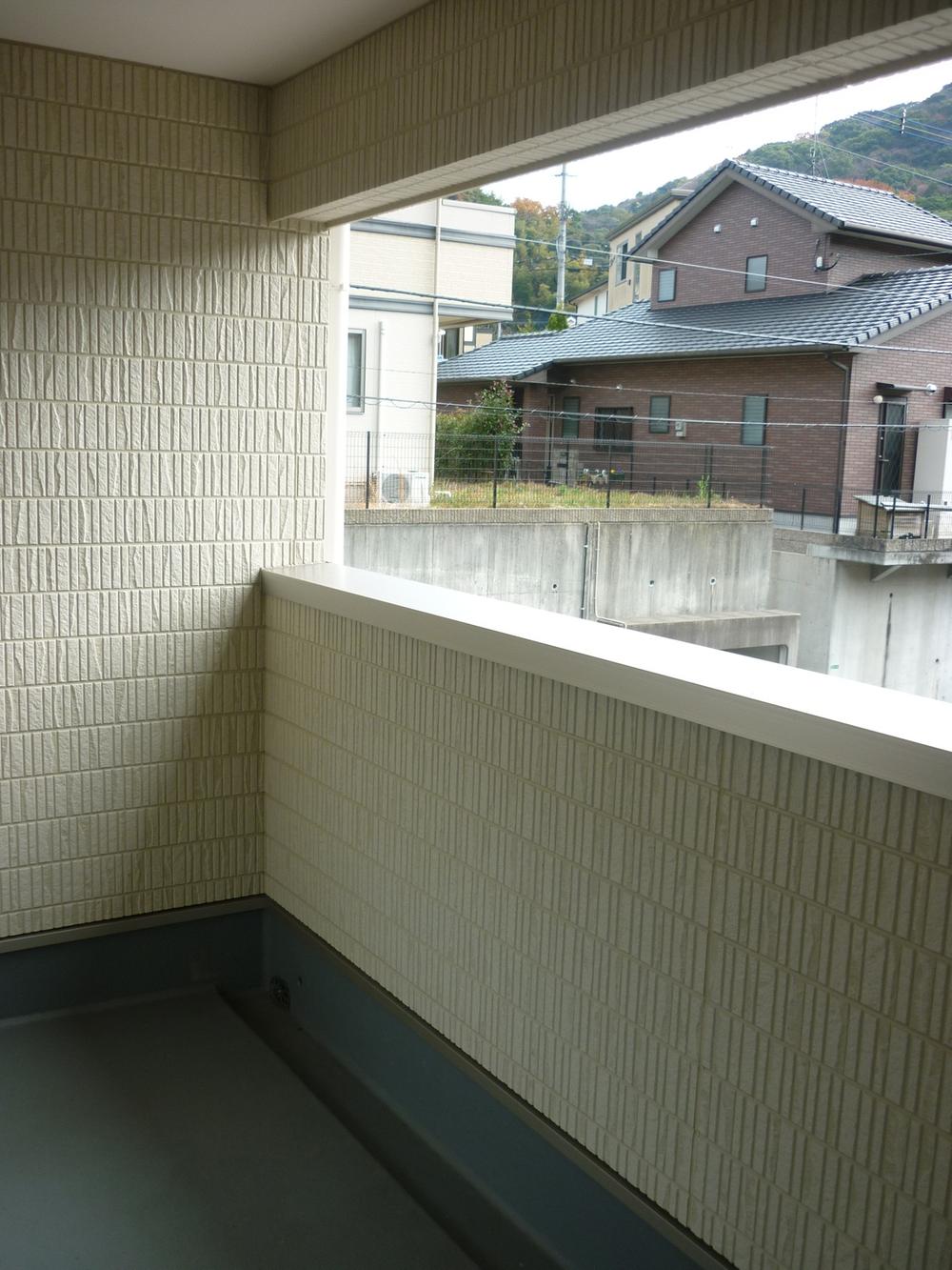 Balcony. Balcony with a roof, It is very convenient to wash clothes