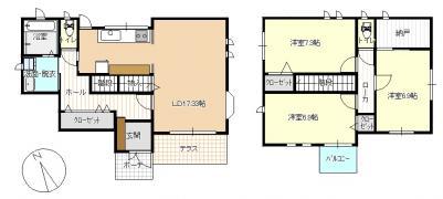 Floor plan. 23,900,000 yen, 3LDK + S (storeroom), Land area 112.69 sq m , Building area 99.36 sq m