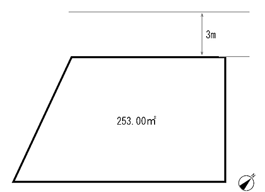 Compartment figure. Land price 4.5 million yen, Land area 253 sq m