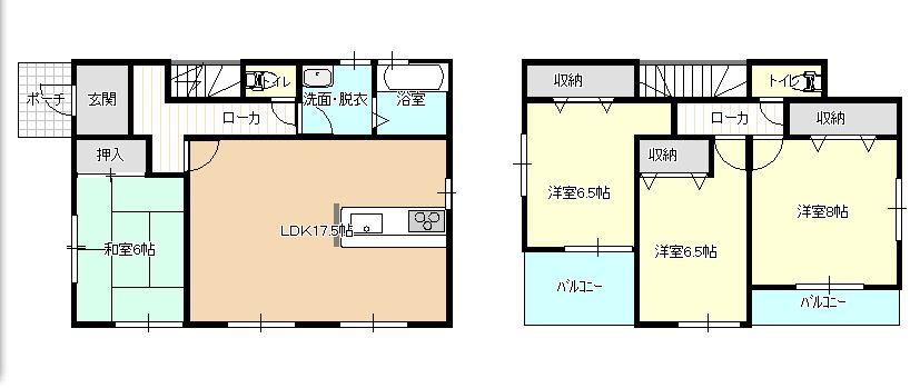 Floor plan. 25,980,000 yen, 4LDK, Land area 221.29 sq m , Building area 105.98 sq m ■ You can same day guidance