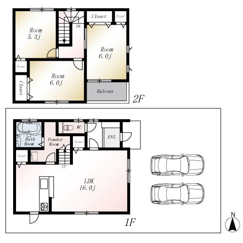 Floor plan. (No. 7 locations), Price 18.9 million yen, 3LDK, Land area 119.2 sq m , Building area 81.56 sq m