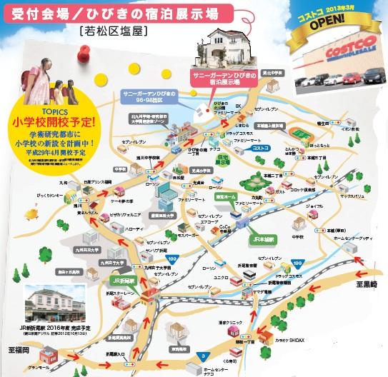 Local guide map. Contact: Symphony of the exhibition hall 093-693-4050