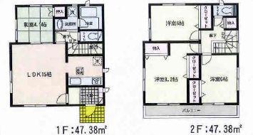 Floor plan. 18,800,000 yen, 4LDK, Land area 137.44 sq m , Building area 94.76 sq m ◆ Barrier type housing