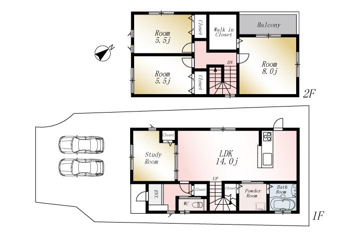 Floor plan. 23,980,000 yen, 4LDK, Land area 114.52 sq m , Building area 93.57 sq m