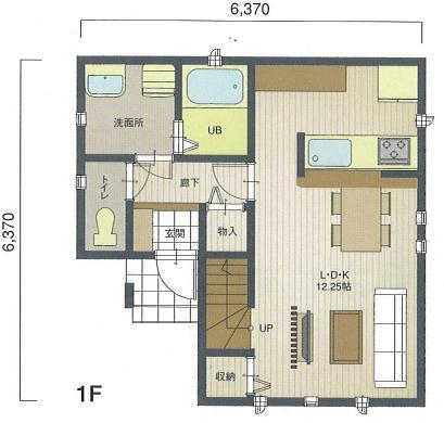 Floor plan. 17,360,000 yen, 3LDK, Land area 77.3 sq m , Building area 69.96 sq m 1F Floor Plan Floor plan is, You can freely change.