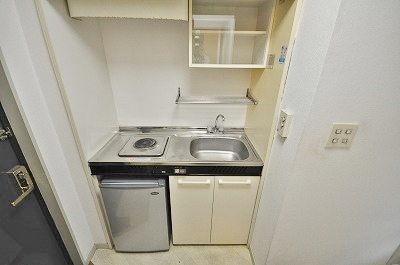 Kitchen. Bite electric stove with a kitchen