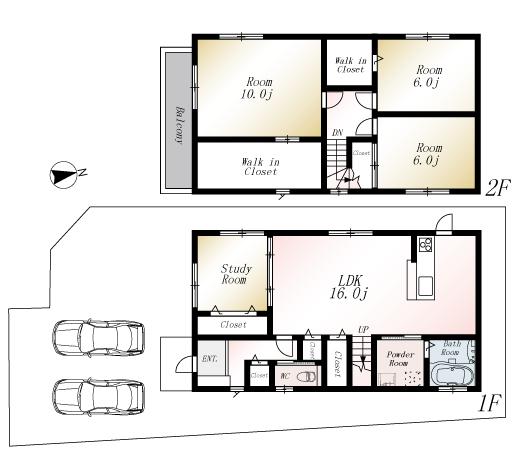 Floor plan. (No. 5 locations), Price 23.8 million yen, 4LDK, Land area 156.95 sq m , Building area 109.3 sq m