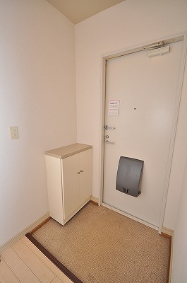 Entrance. With a shoe box. 