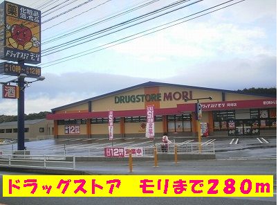 Dorakkusutoa. Drug store Mori 280m until (drugstore)