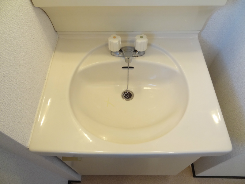 Living and room. Wash basin