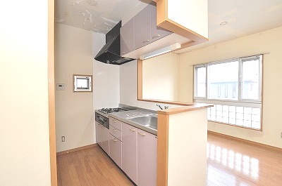 Kitchen. 3 lot gas stoves and with grill