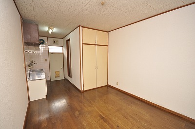 Living and room. The view from the kitchen to the back