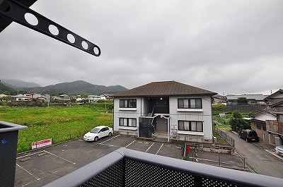 View. Around is a peaceful area rice field is often