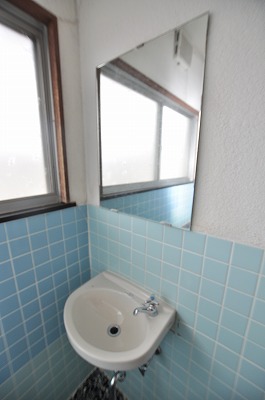 Washroom. There is a wash basin in the bath