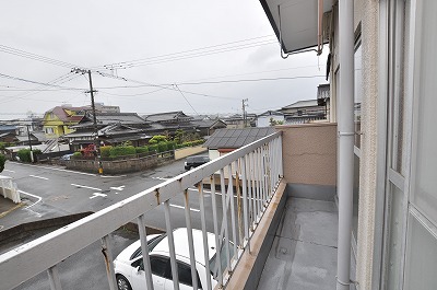View. The view from the veranda The day was cloudy