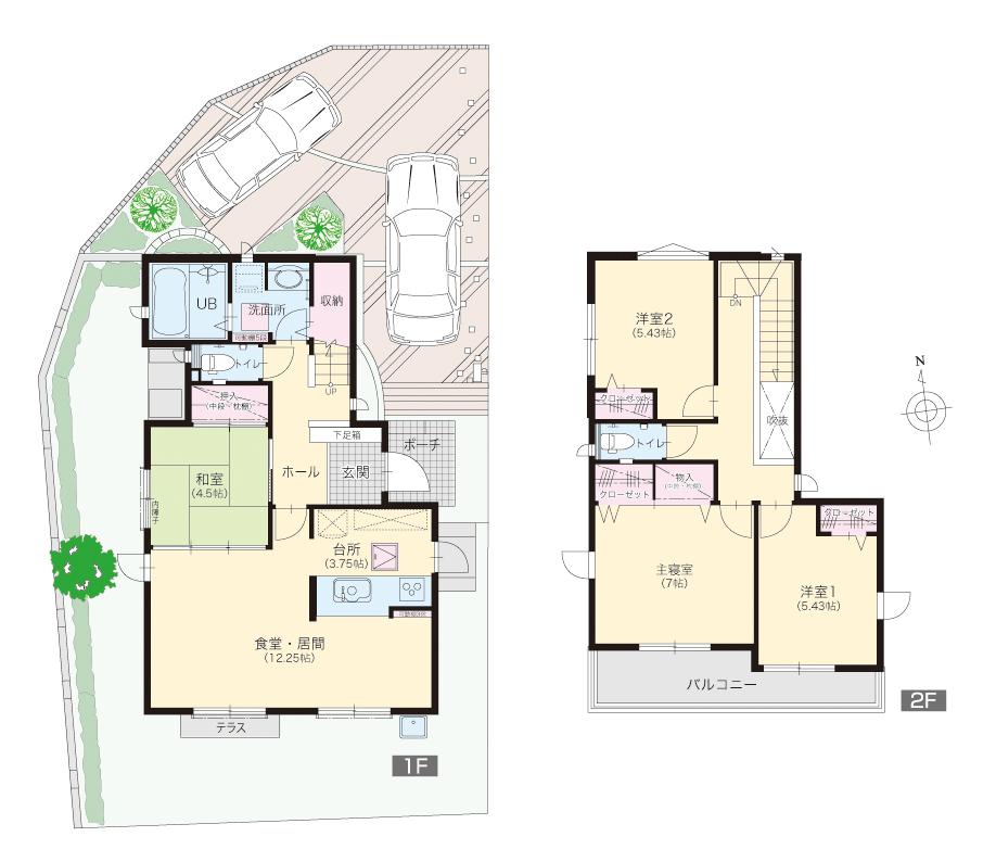 Floor plan. (No. 2 locations), Price 31,200,000 yen, 4LDK, Land area 153.88 sq m , Building area 99.82 sq m