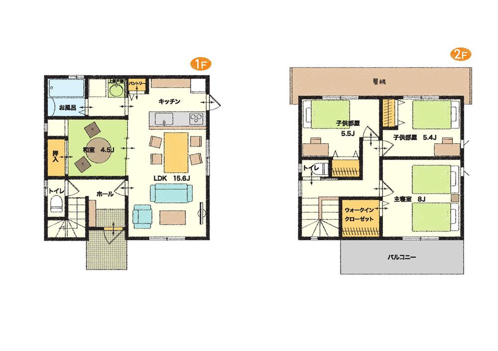 Floor plan. 27,800,000 yen, 4LDK, Land area 194.88 sq m , Building area 98.56 sq m