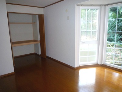 Living and room. Windows fashionable Western-style