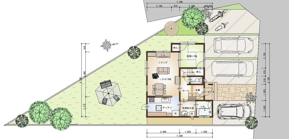 The entire compartment Figure. First floor compartment view