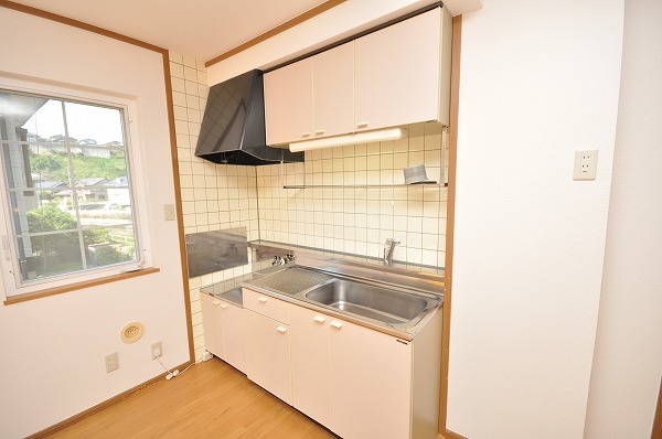 Kitchen. Kitchen gas stove installation Allowed