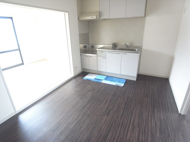 Living and room. Flooring of dark wood is fashionable