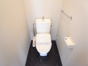 Toilet. Warm water cleaning toilet seat with! 