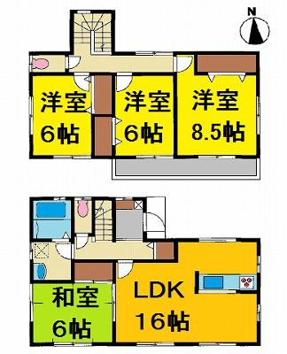 Floor plan. 20,980,000 yen, 4LDK, Land area 142.93 sq m , Building area 103.5 sq m