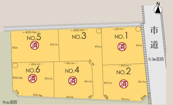 Compartment figure. Sell ​​the remaining three sections of the six compartments - land price.