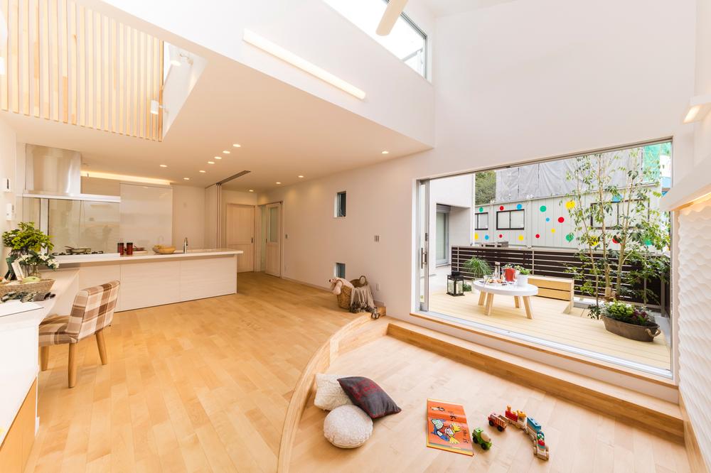 Building plan example (introspection photo). Kashii exhibition hall model house