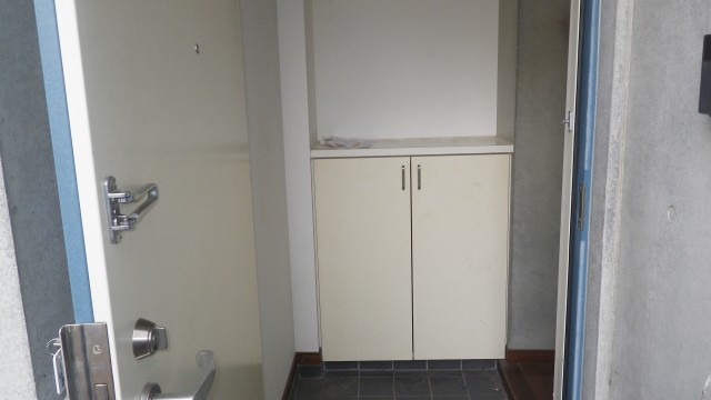 Entrance. Entrance and cupboard