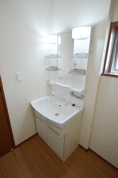 Wash basin, toilet. Washbasin with shower