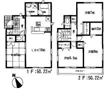 Floor plan. 23.8 million yen, 4LDK, Land area 190.9 sq m , Building area 100.44 sq m   ◆  ◆ Face-to-face kitchen with family and communication while the cuisine can be taken!