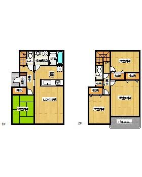 Floor plan. 16,980,000 yen, 4LDK, Land area 192.02 sq m , Building area 104.33 sq m floor plan