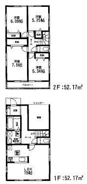Floor plan. 22,980,000 yen, 4LDK, Land area 116.58 sq m , Building area 104.34 sq m   ☆ 4LDK ☆